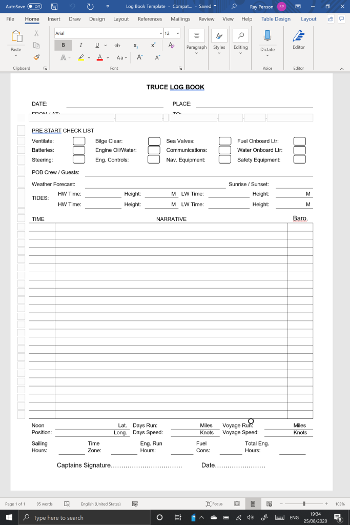 How to Make Your Sailboat Log a Legal Document